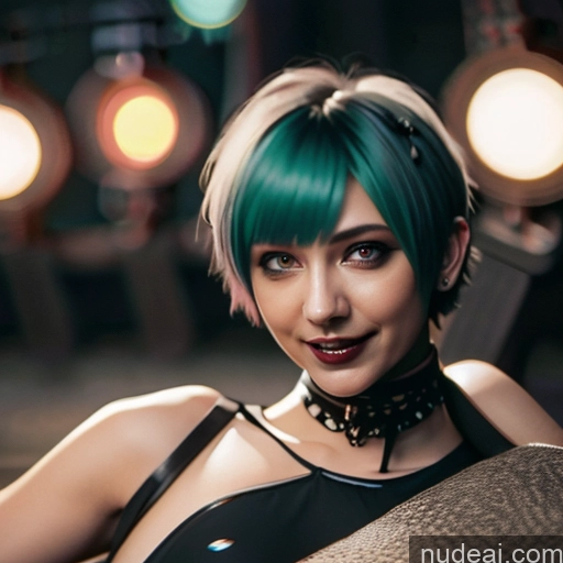 related ai porn images free for Short Hair Huge Boobs Big Ass Gothic Punk Girl Laughing 30s 40s Rainbow Haired Girl Green Hair Middle Eastern Close-up View Nude