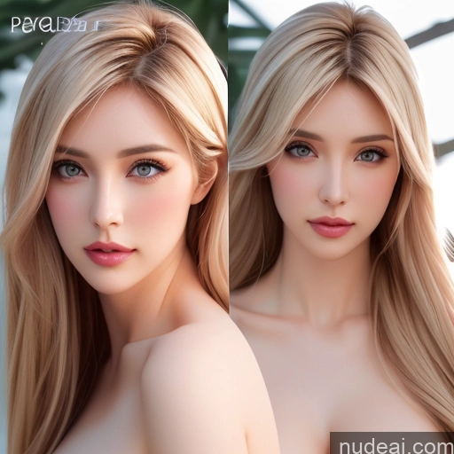 ai nude image of pics of Woman One Fairer Skin 20s 30s Blonde White Soft + Warm Front View Nude Skinny