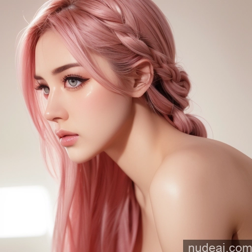 related ai porn images free for Woman Small Tits Fairer Skin Front View Nude Pink Hair Braided Sad Beautiful Middle Eastern Bathing