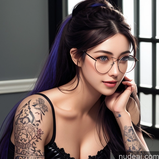 Woman Athlete Several Glasses Tattoos Muscular Long Hair 18 Happy Orgasm Sexy Face Purple Hair Slicked Dark Fantasy Sleeping Gaming Bending Over Bdsm Bodypaint Fantasy Armor Goth Harlequin Leather Latex Cleavage One