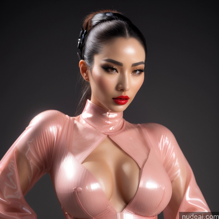 ai nude image of araffed woman in a pink latex top posing for a picture pics of Asian Skin Detail (beta) Detailed Front View Lipstick Perfect Boobs Lingerie Model Small Ass Beautiful Soft + Warm Futuristic Moon Dark_Fantasy_Style Blonde