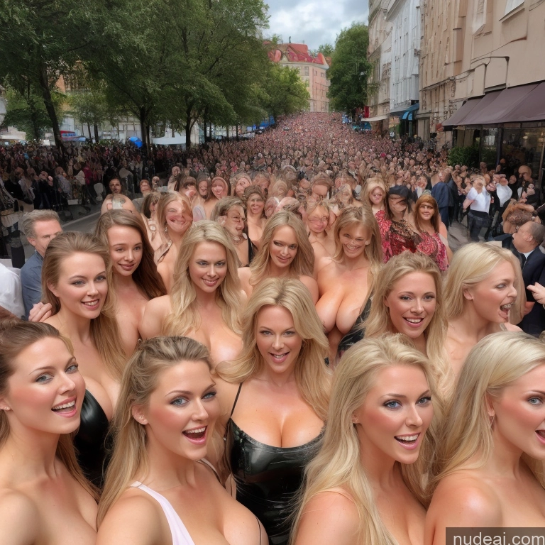 related ai porn images free for Sorority Two Several Huge Boobs Busty 20s Happy Blonde Scandinavian Mirror Selfie Front View T-pose Nude Beach Shocked