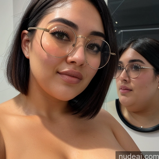 Woman + Man Two Perfect Boobs Beautiful Glasses Chubby Short Hair 18 Seductive Black Hair Thai Mirror Selfie Shower Front View On Back Cumshot Spreading Legs Nude Detailed