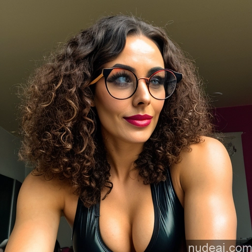 ai nude image of pics of Woman Bodybuilder One Perfect Boobs Beautiful Glasses Lipstick Big Ass Thick Oiled Body 18 Brunette Braided White Mirror Selfie Gym Front View Nude Bright Lighting Detailed Ahegao Sexy Face Orgasm Curly Hair Bending Over