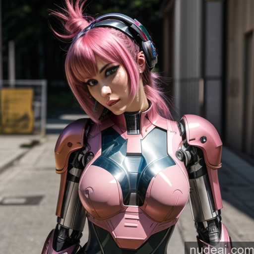 SuperMecha: A-Mecha Musume A素体机娘 Rainbow Haired Girl RealDownblouse