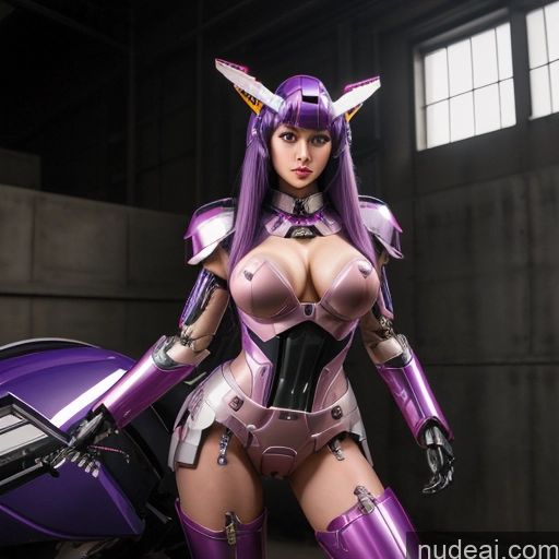 SuperMecha: A-Mecha Musume A素体机娘 Symix Preview Huge Tits, Hard Nipples Dream Mecha Girl Purple Hair