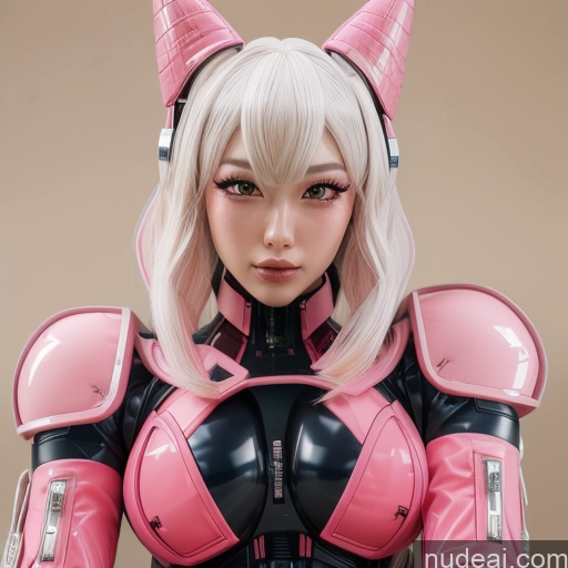 Plastic And Latex SuperMecha: A-Mecha Musume A素体机娘 White Hair