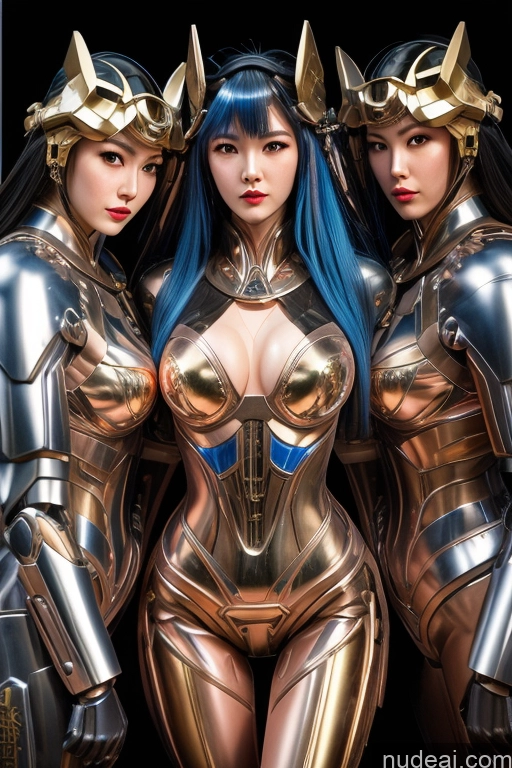 related ai porn images free for MuQingQing 1girl SuperMecha: A-Mecha Musume A素体机娘 Blue Hair