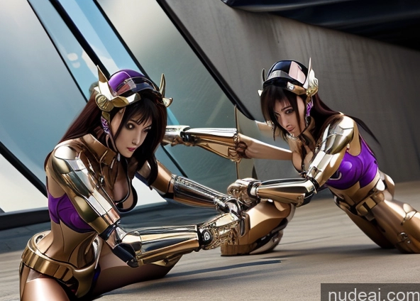 ai nude image of pics of Perfect Body 1girl SuperMecha: A-Mecha Musume A素体机娘 Purple Hair Nude MuQingQing