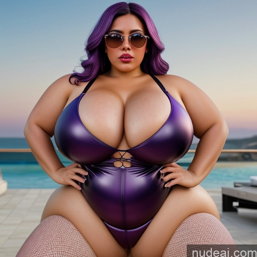 related ai porn images free for Huge Boobs Big Ass Big Hips Chubby Sunglasses Purple Hair Front View Squatting Spreading Legs Daisy Dukes High Heels