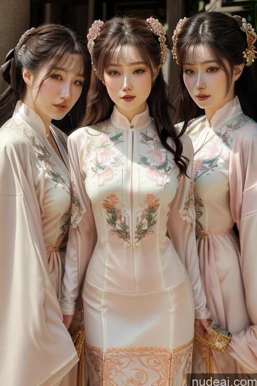 Hayatedol, 1girl Nude Cleavage Hanfu V1