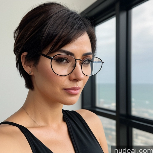 related ai porn images free for Woman + Man Perfect Boobs Big Ass Thick Short Hair Glasses 40s Sexy Face Black Hair Ponytail Polynesian Beach Front View Straddling Nude