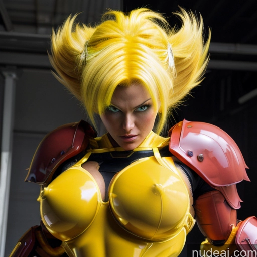 ai nude image of pics of Super Saiyan Super Saiyan 4 Neon Lights Clothes: Red Neon Lights Clothes: Yellow Woman Bodybuilder Busty Front View Huge Boobs Perfect Boobs Small Tits SuperMecha: A-Mecha Musume A素体机娘