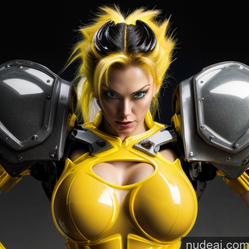 ai nude image of pics of Super Saiyan Super Saiyan 4 Neon Lights Clothes: Red Neon Lights Clothes: Yellow Woman Bodybuilder Busty Front View SuperMecha: A-Mecha Musume A素体机娘