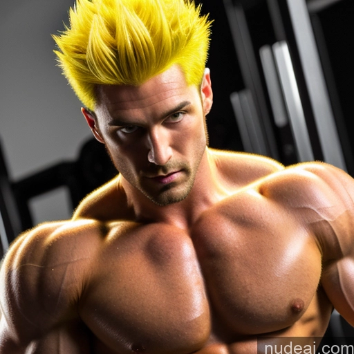 related ai porn images free for Superhero Cosplay Woman Busty Front View Abs Muscular Super Saiyan Neon Lights Clothes: Yellow Super Saiyan 4