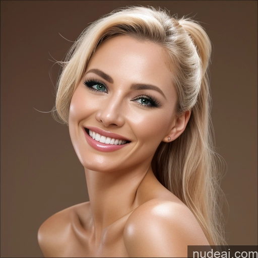 related ai porn images free for Woman Skinny Fairer Skin 30s Happy Blonde French Soft + Warm Front View Nude Topless Ponytail