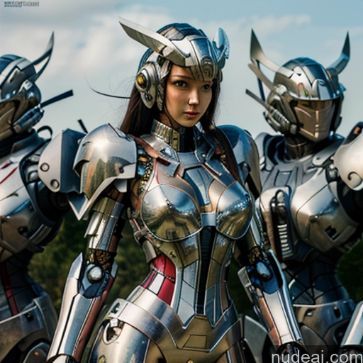 Nude 1girl Busty Bangs Fantasy Armor Mech Suit Sci-fi Armor REN: A-Mecha Musume A素体机娘 ARC: A-Mecha Musume A素体机娘 SuperMecha: A-Mecha Musume A素体机娘