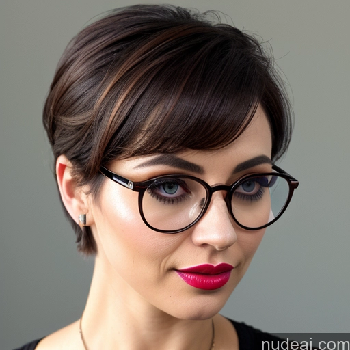 related ai porn images free for Woman Milf Seductive One Huge Boobs Glasses Lipstick Short Hair Cleavage Teacher Suspender Belt Lingerie British Black Hair Office 30s Hair Bun