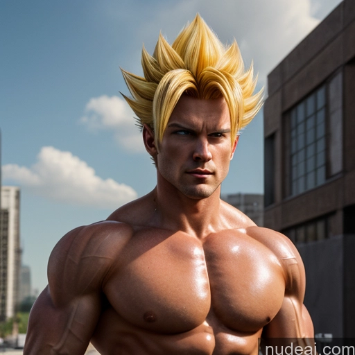 Super Saiyan 4 Super Saiyan Muscular Cyborg Style Cyborg Android Fantasy Armor Mech Suit Steampunk Superhero Sci-fi Armor