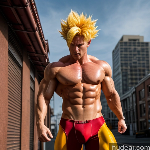 Super Saiyan 4 Super Saiyan Muscular Cyborg Style Cyborg Android Fantasy Armor Mech Suit Sci-fi Armor