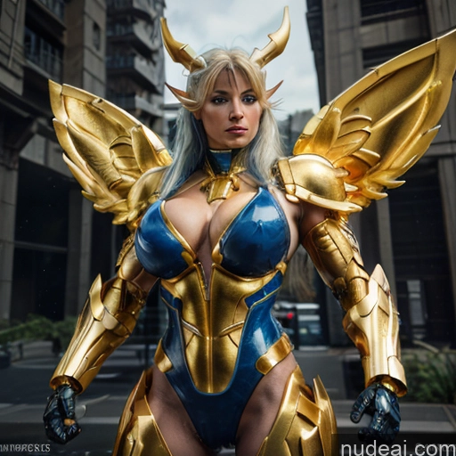 related ai porn images free for Woman Busty Muscular Abs Front View Has Wings Angel Fantasy Armor Viking Bodybuilder Perfect Boobs Gold Jewelry Blonde SuperMecha: A-Mecha Musume A素体机娘 Deep Blue Eyes Blue Hair Battlefield Neon Lights Clothes: Yellow