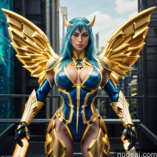 related ai porn images free for Woman Busty Muscular Abs Front View Has Wings Angel Fantasy Armor Viking Bodybuilder Perfect Boobs Gold Jewelry Blonde SuperMecha: A-Mecha Musume A素体机娘 Deep Blue Eyes Blue Hair Neon Lights Clothes: Yellow