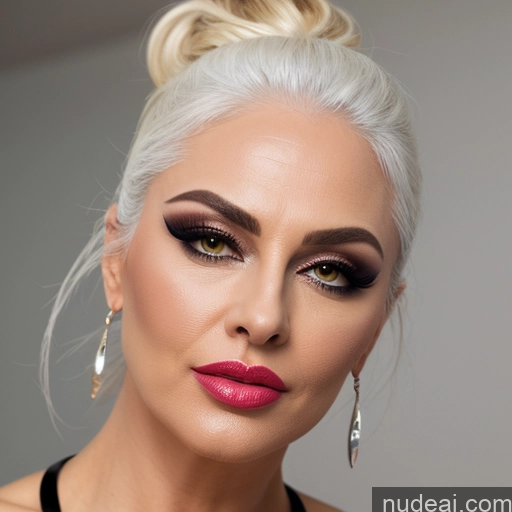 related ai porn images free for 60s White Hair Ponytail Turkish Nude Latex Woman Close-up View Pouting Lips Film Photo Skin Detail (beta) Two