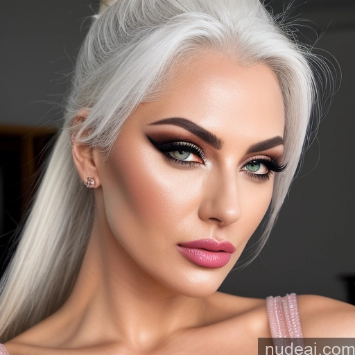 related ai porn images free for 60s White Hair Ponytail Turkish Nude Latex Woman Close-up View Pouting Lips Film Photo Skin Detail (beta) Two