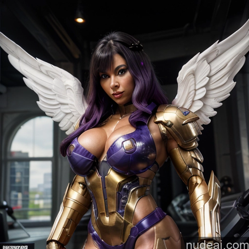 ai nude image of pics of Cyborg Woman Bobcut Asian Latina Front View Black Hair Purple Hair Mech Suit Sci-fi Armor Bodybuilder Busty Space Suit Abs SuperMecha: A-Mecha Musume A素体机娘 Battlefield Angel Has Wings