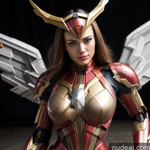 SuperMecha: A-Mecha Musume A素体机娘 Gold Jewelry 18 Nude Captain Marvel Hawkgirl