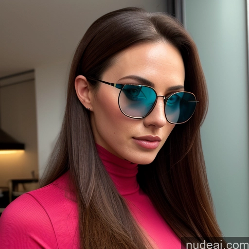 ai nude image of arafed woman with long hair wearing sunglasses and a pink top pics of Busty Perfect Boobs German Irish British Blonde 18 20s Sauna Huge Boobs Ginger Brunette Secretary Glasses