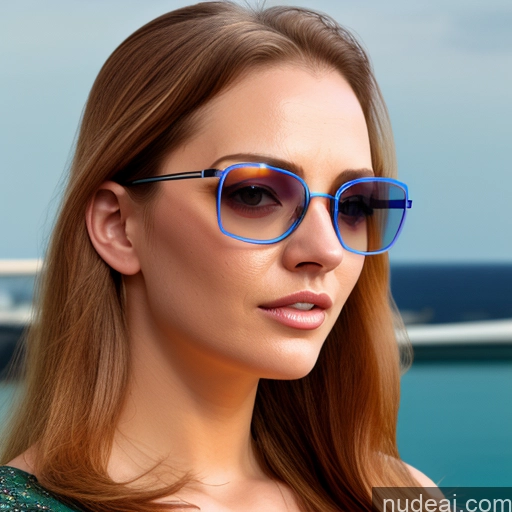 ai nude image of blond woman with blue glasses looking at the camera near the ocean pics of Busty Perfect Boobs German Irish British Blonde 18 20s Huge Boobs Ginger Brunette Secretary Glasses Office Bra Pull Down