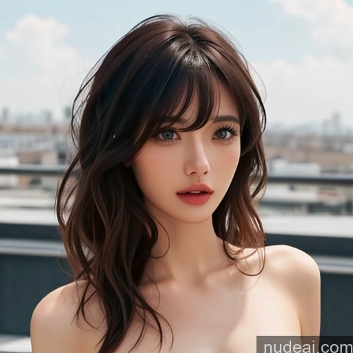 related ai porn images free for Nude Looking At Sky Bangs Wavy Hair