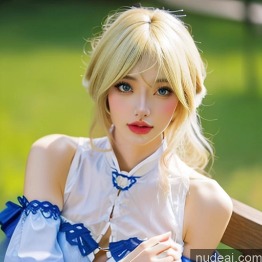 related ai porn images free for Bangs Wavy Hair Looking At Sky Jean: Genshin Impact Cosplayers