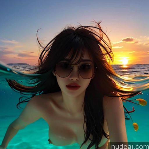 related ai porn images free for Nude Sunglasses Bangs Wavy Hair Underwater