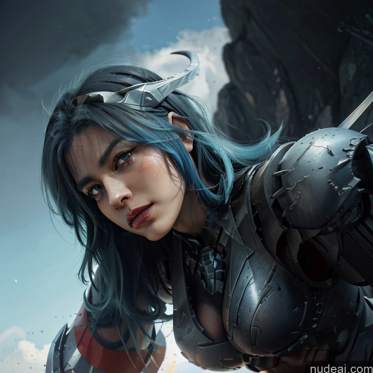 related ai porn images free for Woman Bodybuilder Busty Muscular Abs Perfect Boobs Blue Hair Skin Detail (beta) Front View Cosplay Superhero Detailed Captain Marvel Has Wings Angel SuperMecha: A-Mecha Musume A素体机娘 Battlefield