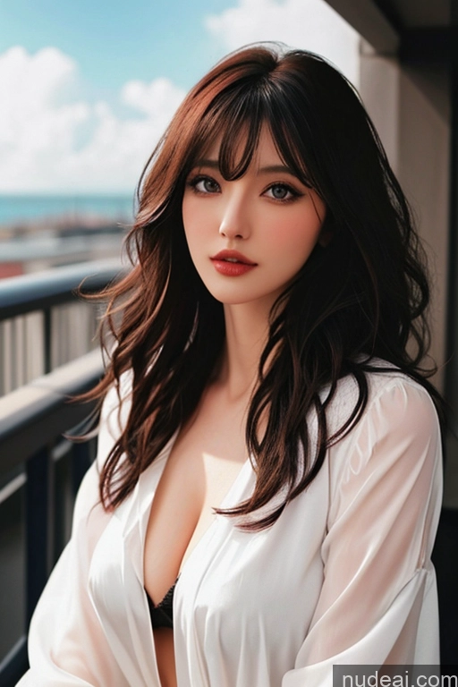 related ai porn images free for Bangs Wavy Hair Looking At Sky Vampire