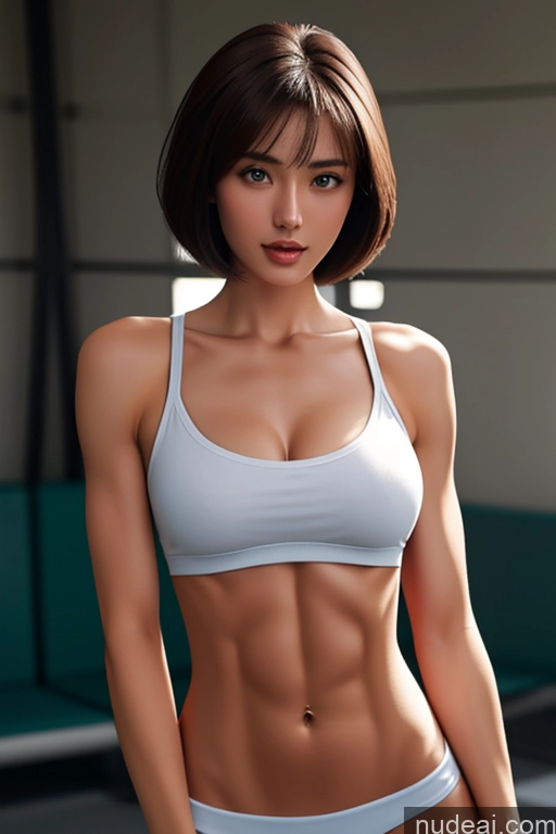 Ninja Golf Brunette Bobcut 18 Abs One Woman