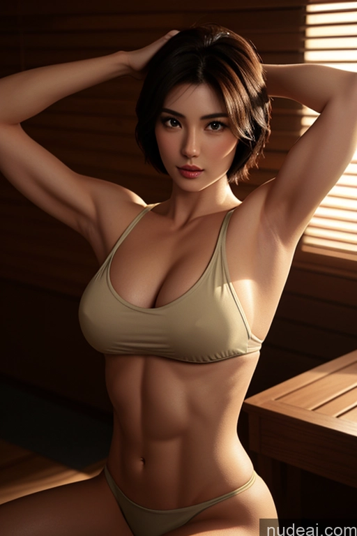 related ai porn images free for Bodybuilder Woman One Perfect Boobs Perfect Body Muscular Short Hair Busty 18 Sexy Face Black Hair Pixie Japanese Skin Detail (beta) 3d Sauna Front View Close-up View Create An Open Vagina Nude Dark Lighting Detailed