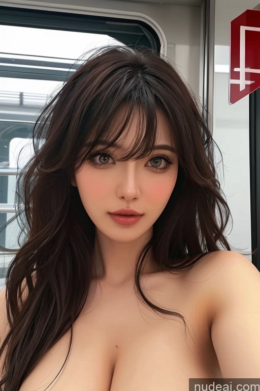 related ai porn images free for Looking At Sky Bangs Wavy Hair Train