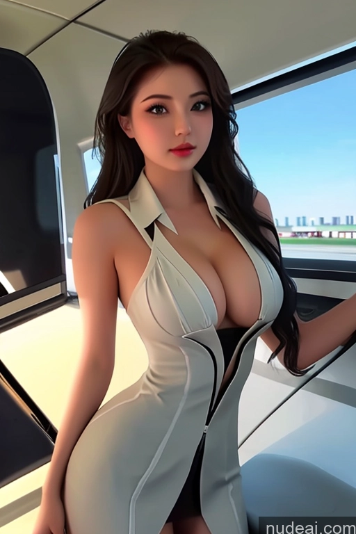 related ai porn images free for Looking At Sky LanLingEr Busty Wavy Hair Flight Attendant