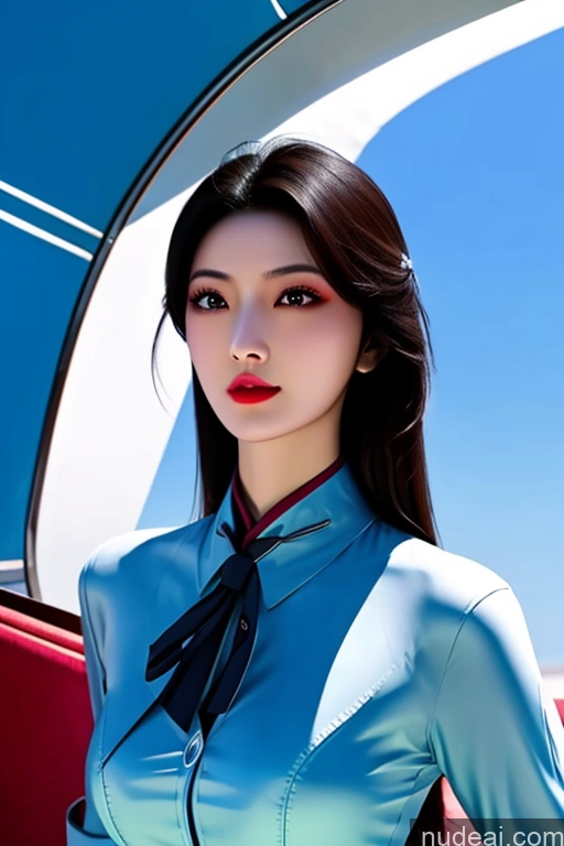 related ai porn images free for MuQingQing Looking At Sky Flight Attendant