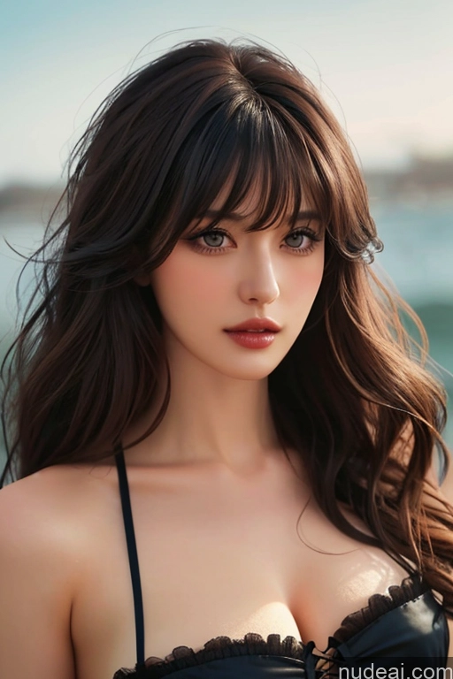 related ai porn images free for Bangs Wavy Hair Looking At Sky Victorian