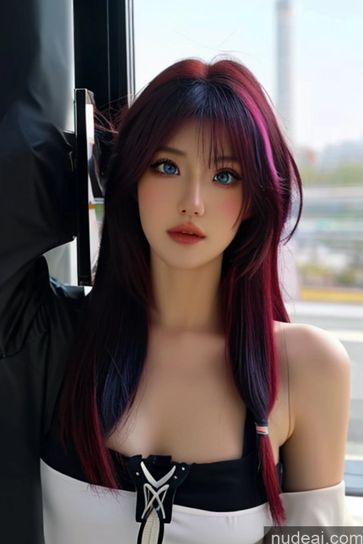 related ai porn images free for Looking At Sky Hu Tao: Genshin Impact Cosplayers Mech Suit Rainbow Haired Girl