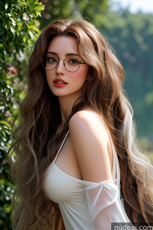 ai nude image of arafed woman with glasses and a white top posing for a picture pics of Woman Two Perfect Boobs Beautiful Glasses Big Ass Long Hair Curly Hair 18 Sexy Face Brunette Straight Czech Black And White Mountains Close-up View Cumshot Nude Detailed Partially Nude