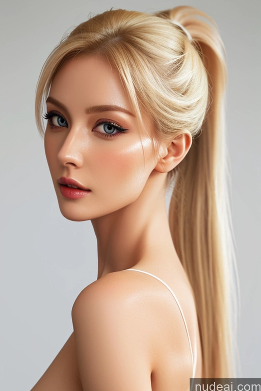 related ai porn images free for Fairer Skin 30s Blonde Ponytail German Front View Nude White