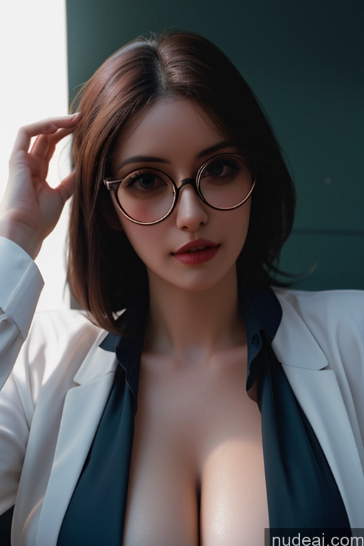 related ai porn images free for Busty Perfect Boobs Beautiful Glasses 30s Professor Teacher Topless Irish German British Partially Nude