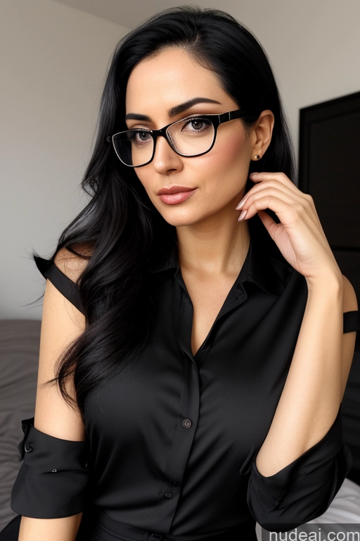 related ai porn images free for One Beautiful Serious Black Hair Soft + Warm Bedroom 30s Blouse Wine Partially Nude