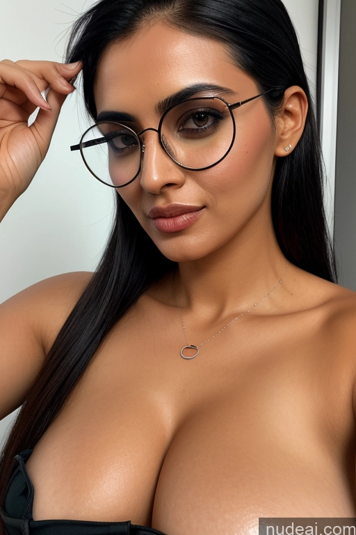 related ai porn images free for Huge Boobs Glasses Fairer Skin Skinny 20s Black Hair Messy Indian Nude Sari One Busty Close-up View