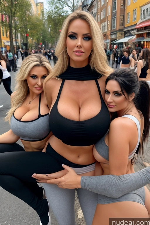 related ai porn images free for Several Yoga Pants Busty Huge Boobs Blonde Brunette Black Hair Two Swedish